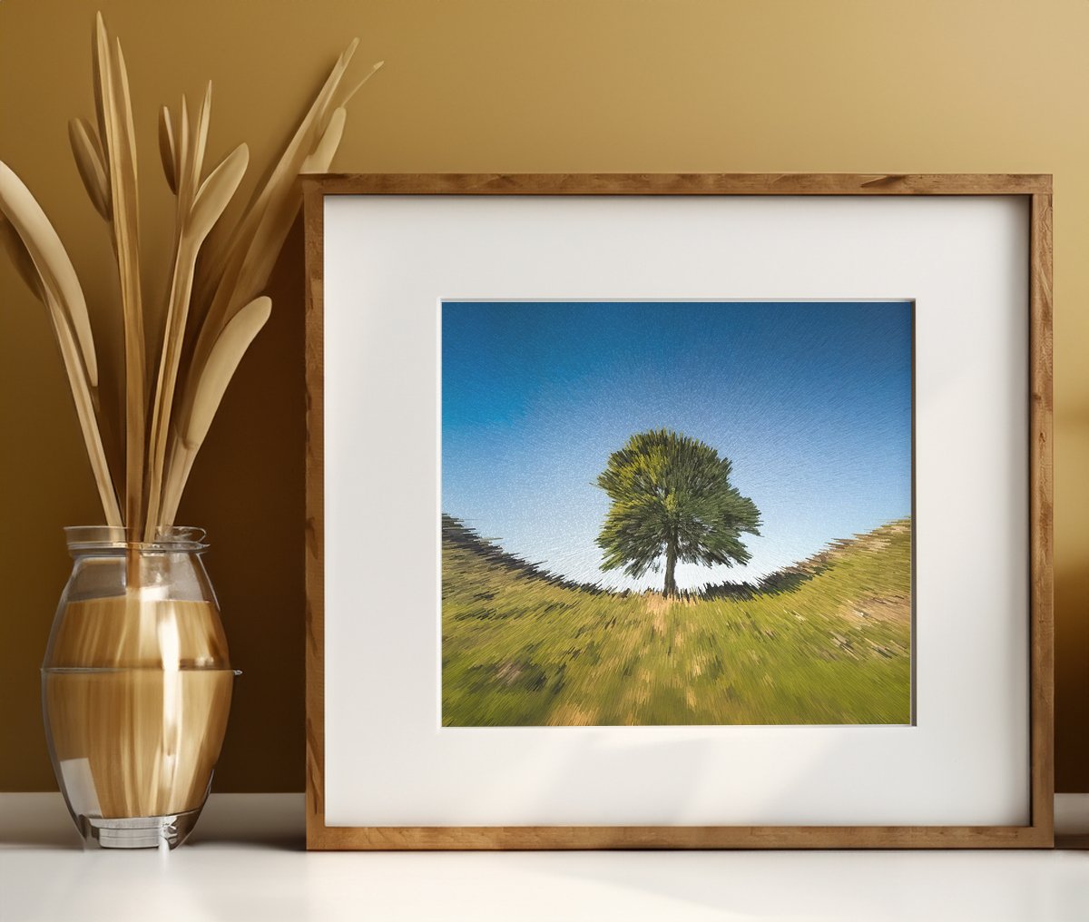 A pointillist view of the famous Sycamore Gap tree