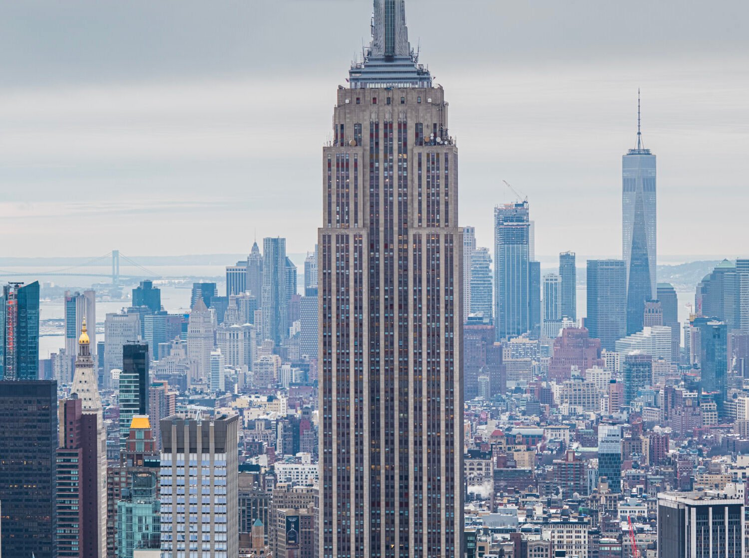 New York City skyline featuring the Empire State Building